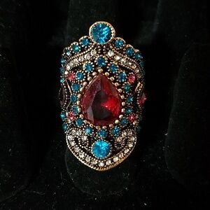 AmazingCocktail Multi-Color Stone 1.25 Tall Ring